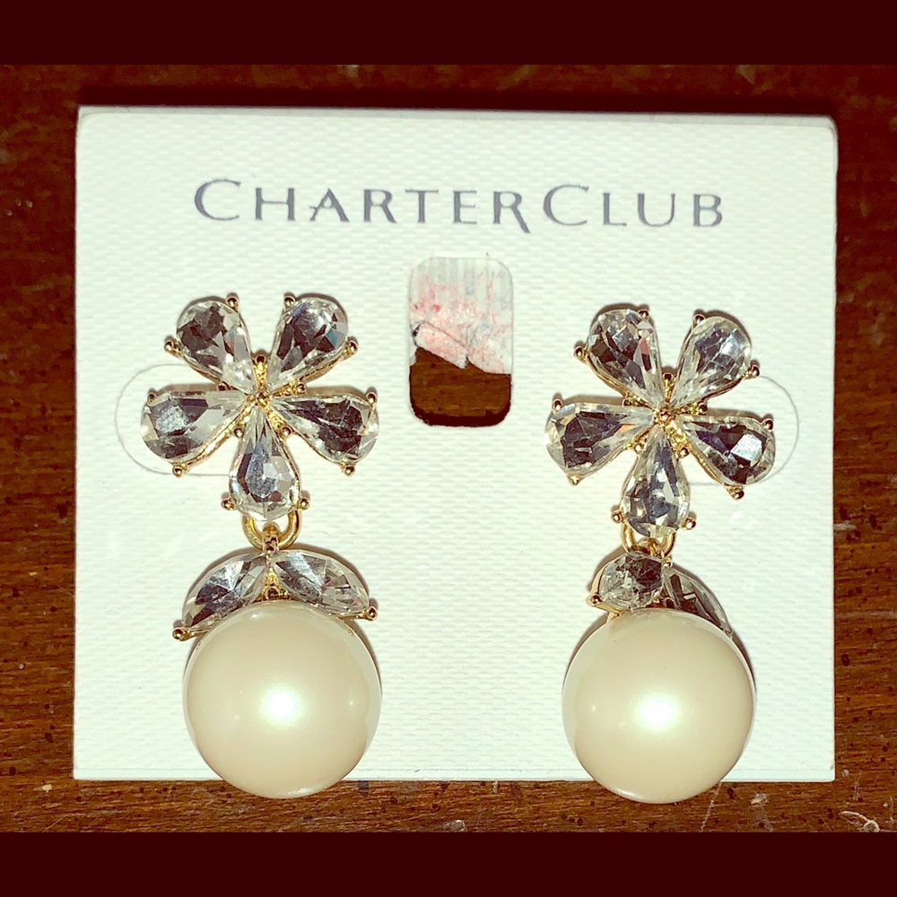 Charter Club pearled earrings